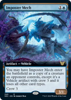 Imposter Mech - Extended Art Commander: Neon Dynasty Magic mtg Light Play, x1 - Image 1