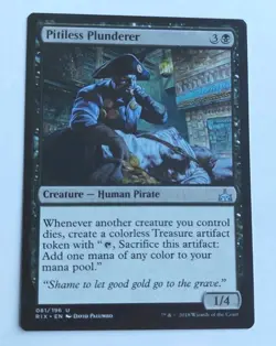 MTG Pitiless Plunderer 081/196 RIX Regular Lightly Played BP - Image 1