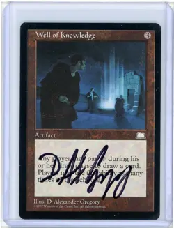 Well of Knowledge Weatherlight Signed Alexander D. Gregory Artist Proof MTG - Image 1