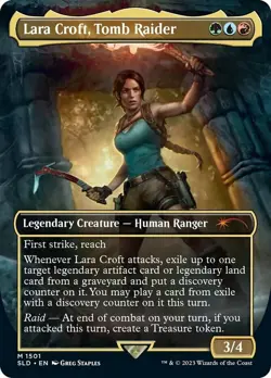 Lara Croft, Tomb Raider - Foil Secret Lair Magic mtg Light Play, English x1 - Image 1