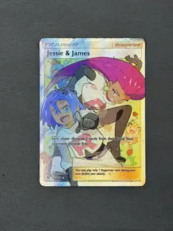 Pokemon Jessie & James Hidden Fates Ultra Rare Holo 68/68 TCG Card English 2019 - Image 1