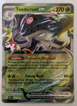 POKEMON ~ TOEDSCRUEL EX ~ 022/197 ~ PLAY STAMPED PRIZE PACK SERIES HOLO ~ NM - Image 1