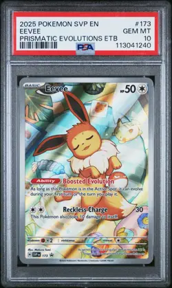 EEVEE 2025 POKEMON BLACK STAR PROMO PRISMATIC EVOLUTIONS #173 PSA 10 GEM MINT - Image 1