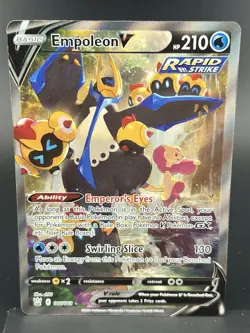 Pokemon NM Holo Empoleon V (Alternate Full Art) 146/163 Ultra Rare SWSH05: Battl - Image 1