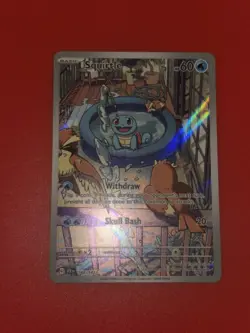 Pokemon Squirtle 148/142 Sv07 Stellar Crown Illustration Rare Holo 60 HP - Image 2