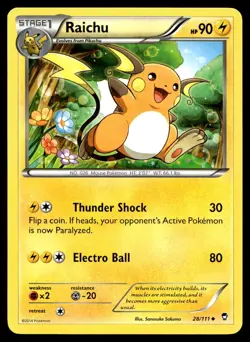 POKEMON RAICHU FURIOUS FISTS 28/111 UC NM/M - Image 1