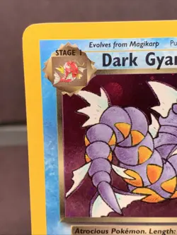 Pokemon TCG Dark Gyarados 8/82 Team Rocket Prerelease Holo Rare VTG Swirl - Image 2