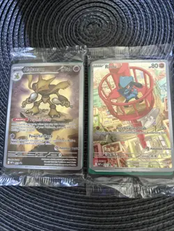 Pokemon Center Stamped Alakazam 009 And Riolu 010 Pokemon Mega Evolutions SEALED - Image 1