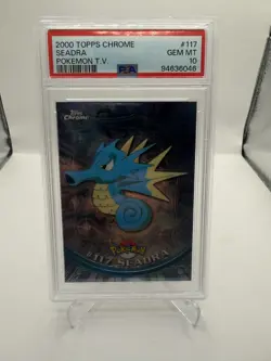 SEADRA Pokemon Cad - 2000 Topps Chrome - #117 - Pokemon T.V. - PSA 10 - Image 1