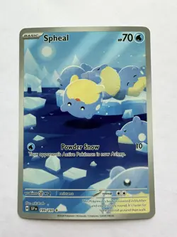 Spheal 199/191 Illustration Rare Holo Surging Sparks NM Pokemon TCG - Image 1