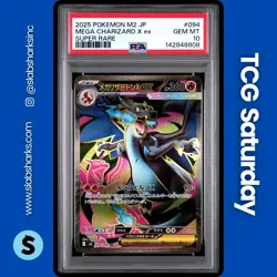 2025 POKEMON JP INFERNO X-M2 #094/080 MEGA CHARIZARD X EX SUPER RARE PSA 10 - Image 1