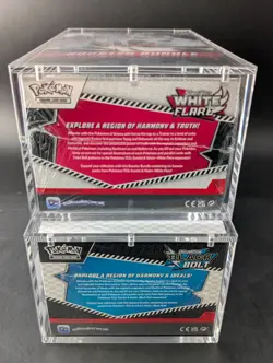 2x Pokemon Black Bolt White Flare Sealed Booster Bundle Display Case W/Acrylic - Image 3