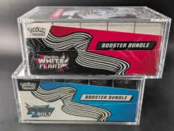2x Pokemon Black Bolt White Flare Sealed Booster Bundle Display Case W/Acrylic - Image 4