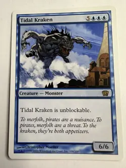 MTG Magic The Gathering Eighth 8th Edition Tidal Kraken Rare LP - Image 1