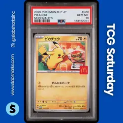 2025 POKEMON MCDONALD'S PROMO JP #020 PIKACHU PSA 10 - Image 1