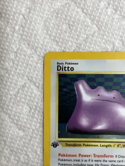 1999 Pokemon Fossil Ditto 1st Edition Holo 3/62 Free Shipping - Image 2