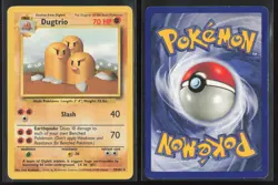 Dugtrio 19/102 Rare Base Set Unlimited Pokemon Lightly Played - Image 3