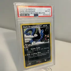 2004 Pokemon Ex Team Rocket Returns PSA 8 Dark Dragonair Reverse Foil - Image 1