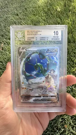 Pokemon TCG - Rayquaza V194/203 - Evolving Skies - BGS 10 Pristine - Image 1