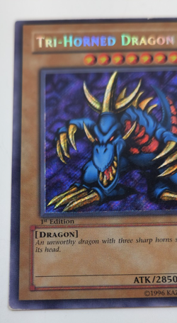 Yu-Gi-Oh! Tri-Horned Dragon LOB-000 1st Edition Secret Rare Glossy LP - Image 5