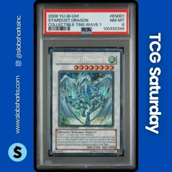 2008 YU-GI-OH! 5D'S COLLECTIBLE TINS WAVE 1 #CT05-EN001 STARDUST DRAGON PSA 8 - Image 1