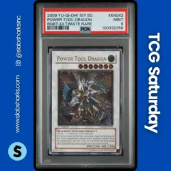 2009 YU-GI-OH! 5D'S RAGING BATTLE 1ST ED #RGBT-EN042 POWER TOOL DRAGON UR PSA 9 - Image 1