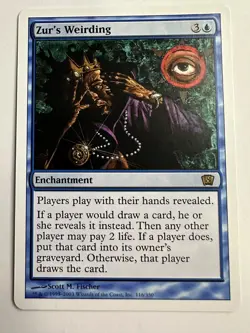 MTG Magic The Gathering Eighth 8th Edition Zurs Weirding Rare LP - Image 1