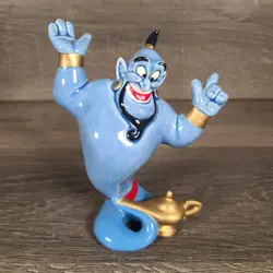 Vintage Walt Disney Genie and the Lamp Aladdin 7” Ceramic Porcelain Figure Japan - Image 1