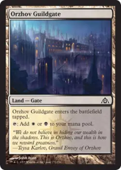 Orzhov Guildgate -Foil Light Play MTG Dragon's Maze - Image 1