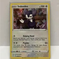 Pokemon Shining Fates Card - Indeedee 056/072 Holo Rare Mint Pack Fresh - Image 1
