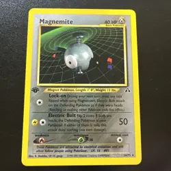 Magnemite 1st Edition 26/75 NM Neo Discovery Regular Rare Pokemon TCG LP+ - Image 1