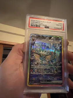 Pokemon 2024 Terastal Festival SV8a Vaporeon EX SAR 205/187 JP Edition PSA 10 - Image 1