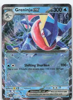 Greninja ex 041/142 Double Rare Holo SV07: Stellar Crown NM Pokemon - Image 1