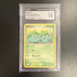 Pokemon TCG Bulbasaur 12/17 POP Series 2 CGC 10 Regular English 2005 - Image 1