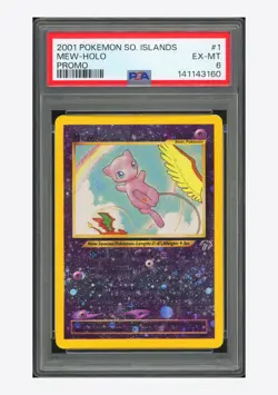 Pokemon PSA 6 Mew Holo Promo 2001 1/18 Southern Islands English - Image 1