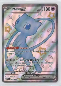 Shiny Ultra Rare - Mew ex Pokemon Scarlet & Violet Paldean Fates PAF #216 - Image 1