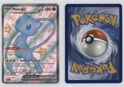 Shiny Ultra Rare - Mew ex Pokemon Scarlet & Violet Paldean Fates PAF #216 - Image 3