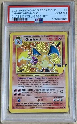 2021 Pokemon SWSH Celebrations Charizard Classic Collection #4/102 PSA 10 Gem 💎 - Image 1