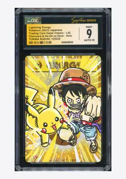 Pokemon CGC 9 AUTO 10 Lightning Energy Holo Yukina Suzuki 2023 #LIG CLL JPN - Image 1
