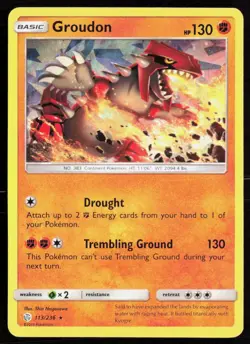 Groudon (Cracked Ice Holo) 113/236 Holo Holo Rare Deck Exclusives Pokemon NM - Image 1