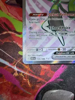 Pokemon TCG Meloetta EX Sv: Black Bolt Ultra Rare Holo 159/086 Basic 2023 - Image 2