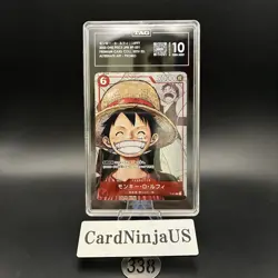 TAG GEM MINT 10 Monkey D Luffy P-001 Parallel Promo 25th Anniversary ONE 338 - Image 1