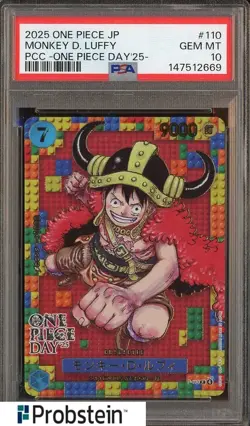 2025 One Piece JPN PCC One Piece Day '25 #110 Monkey D. Luffy PSA 10 GEM MINT - Image 1
