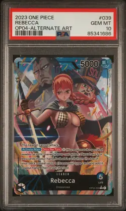 Rebecca OP04-039 Alt Art Leader PSA 10 - One PIece Kingdoms of Intrigue English - Image 1