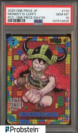2025 One Piece JPN PCC One Piece Day '25 #110 Monkey D. Luffy PSA 10 GEM MINT - Image 1