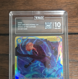Sanji One Piece CCG Wings of the Captain OP06-119 Secret Rare TAG Graded 10 2024 - Image 1