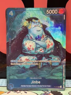 One Piece - Jinbe - P-030 - (Bandai Fest - Textured Promo) - Image 2