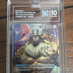 Rob Lucci One Piece CCG Leader OP07-079 Alternate Art TAG Graded 10 2024 - Image 1