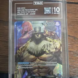 Rob Lucci One Piece CCG Leader OP07-079 Alternate Art TAG Graded 10 2024 - Image 3
