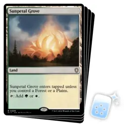 SUNPETAL GROVE X4 Bloomburrow: Commander Magic MTG MINT CARD - Image 1